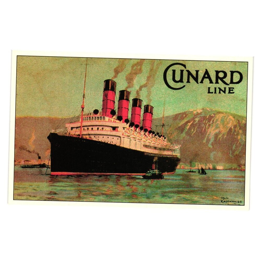 Cunard Line Mauretania Marine Art Poster 1990 Collection Series No 6 of 23